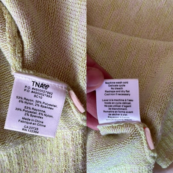 TNA Knit Oversized Racerback Tank M Pale Neon Green - Picture 11 of 15